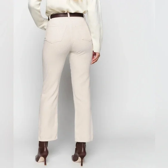 Reformation Cynthia Button Fly High Rise Straight Corduroy Pants - Picture 3 of 7